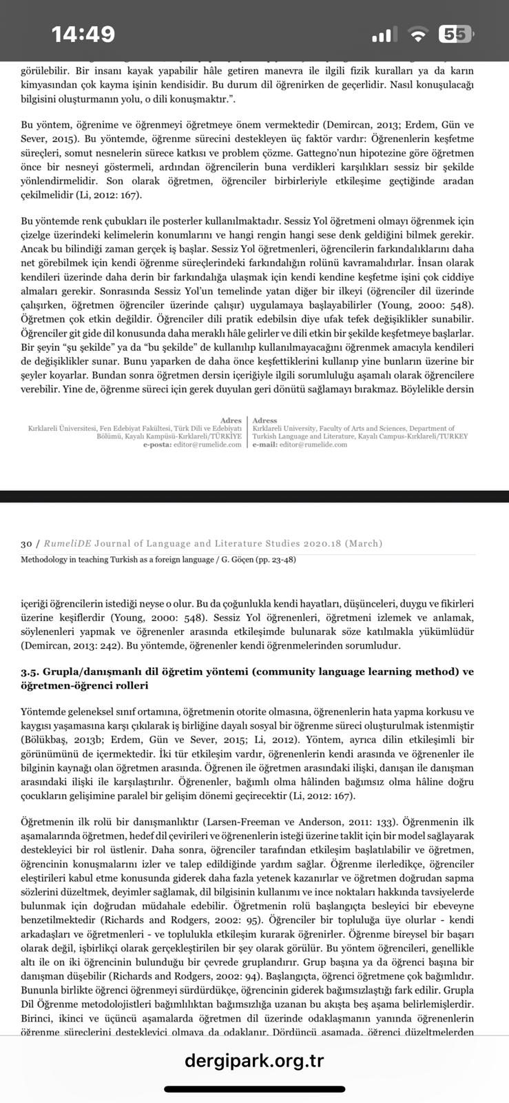 Tüm Fiziksel Tepki (TPR - Total Physical Response) Yöntemi ve Öğretmen-Öğrenci Rolleri - Sayfa 8